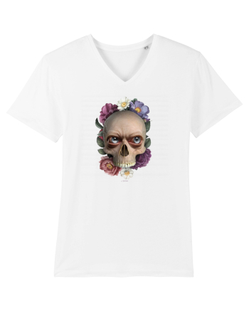 Craniu cu flori si ochi 01 White