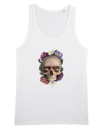Craniu cu flori si ochi 01 White