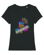 Timpul verii Tricou mânecă scurtă guler larg fitted Damă Expresser