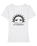 Medusa Tricou mânecă scurtă guler larg fitted Damă Expresser