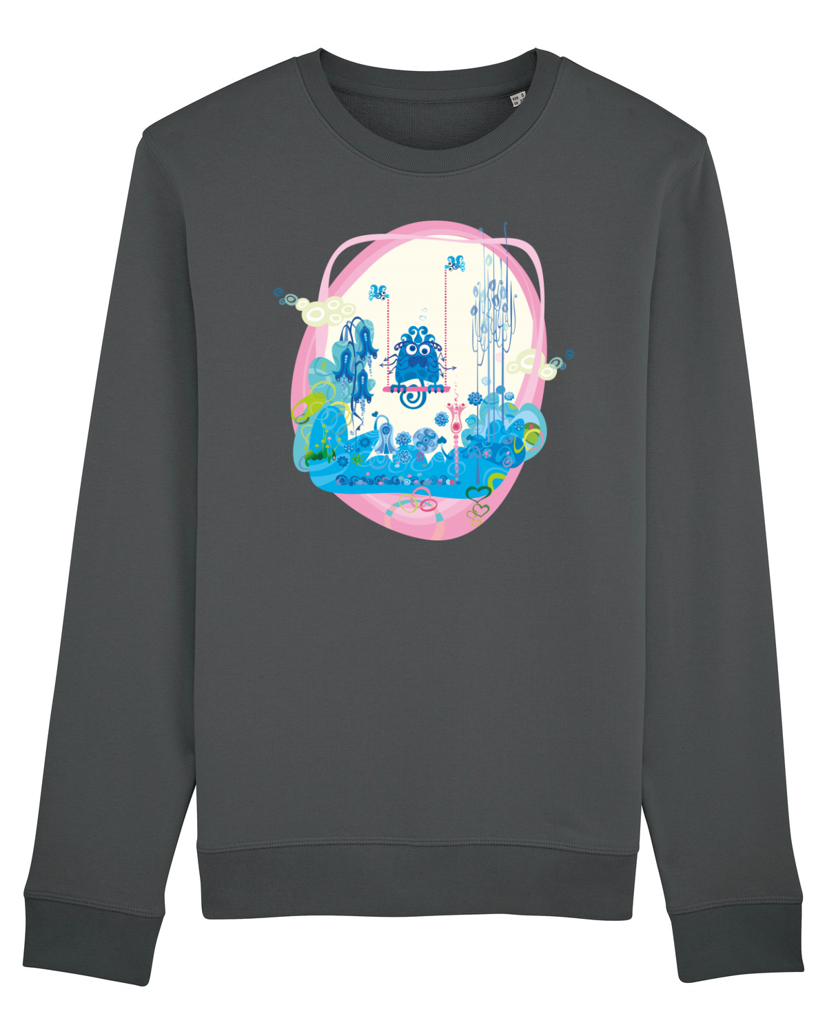 Bluză mânecă lungă Unisex Rise Anthracite