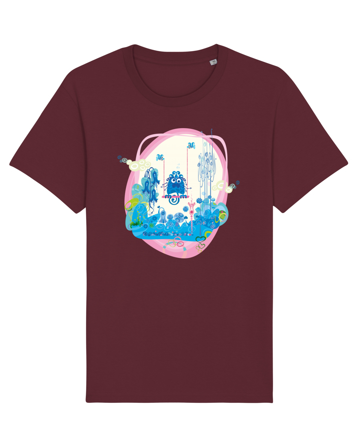 Tricou mânecă scurtă Unisex Rocker Burgundy