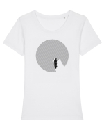 Beauty of rain Tricou mânecă scurtă guler larg fitted Damă Expresser
