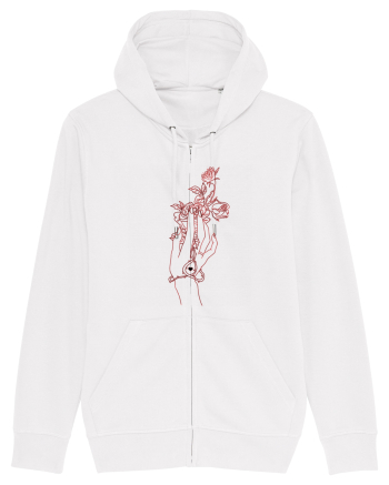 Rose and Hand  White