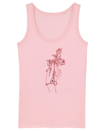 Rose and Hand  Cotton Pink