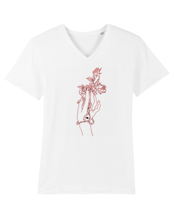 Rose and Hand  White