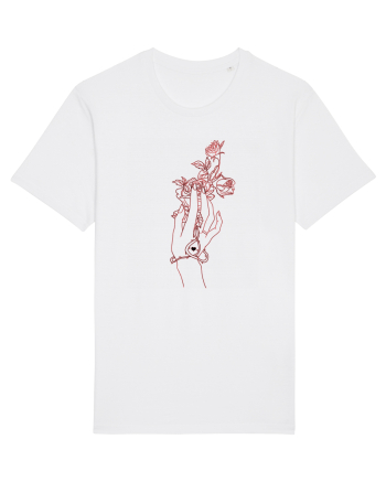Rose and Hand  White