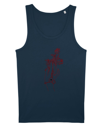 Rose and Hand  Navy