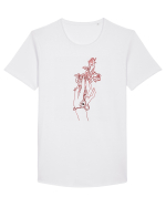 Rose and Hand  Tricou mânecă scurtă guler larg Bărbat Skater