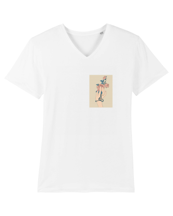 Rose and Hand  White