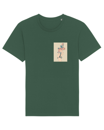 Rose and Hand  Bottle Green