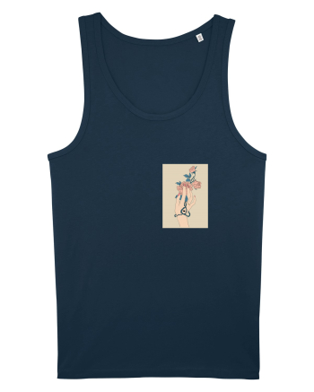 Rose and Hand  Navy