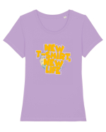 New t-shirt, new life Tricou mânecă scurtă guler larg fitted Damă Expresser