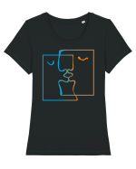kiss_I-1 Tricou mânecă scurtă guler larg fitted Damă Expresser