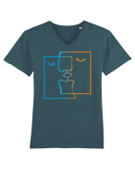 kiss_I-1 Tricou mânecă scurtă guler V Bărbat Presenter