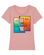 kiss_I-2 Tricou mânecă scurtă guler larg fitted Damă Expresser