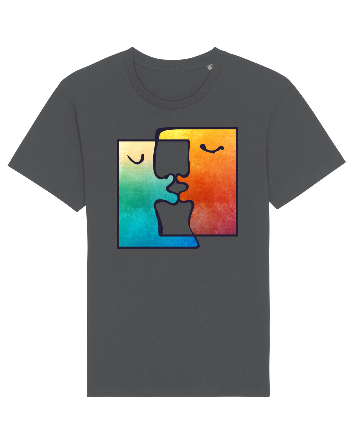 Tricou mânecă scurtă Unisex Rocker Anthracite