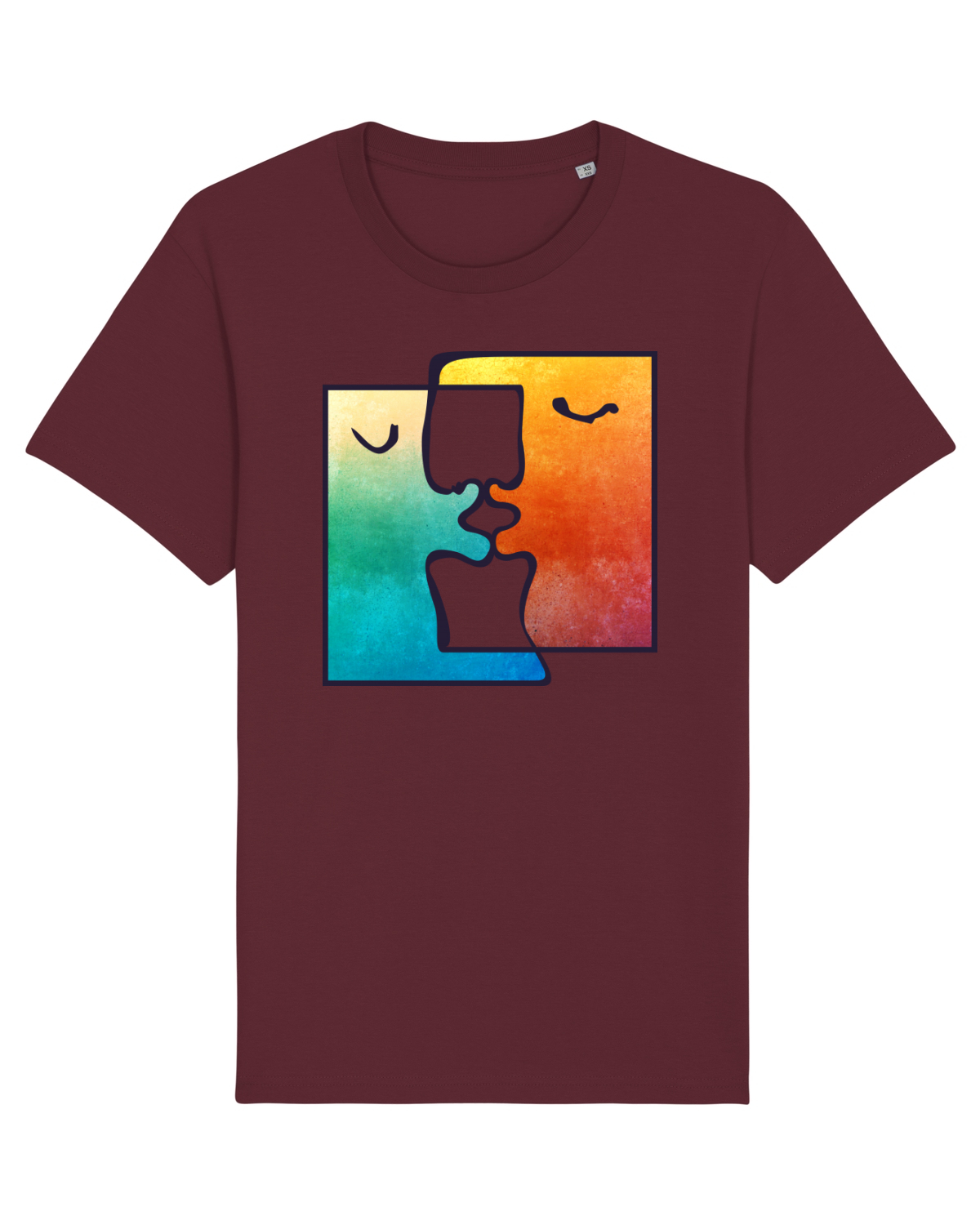 Tricou mânecă scurtă Unisex Rocker Burgundy
