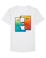 kiss_I-2 Tricou mânecă scurtă guler larg Bărbat Skater