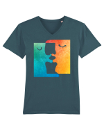 kiss_I-3 Tricou mânecă scurtă guler V Bărbat Presenter