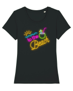Spre plajă Tricou mânecă scurtă guler larg fitted Damă Expresser