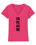 Sarcasm! Tricou mânecă scurtă guler V Damă Evoker