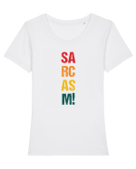 Sarcasm! Tricou mânecă scurtă guler larg fitted Damă Expresser