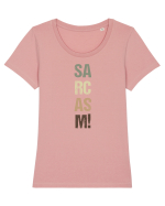 Sarcasm! Tricou mânecă scurtă guler larg fitted Damă Expresser