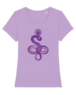 Șarpe model 3d Tricou mânecă scurtă guler larg fitted Damă Expresser