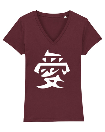 Iubire -Gaara simbol alb Burgundy