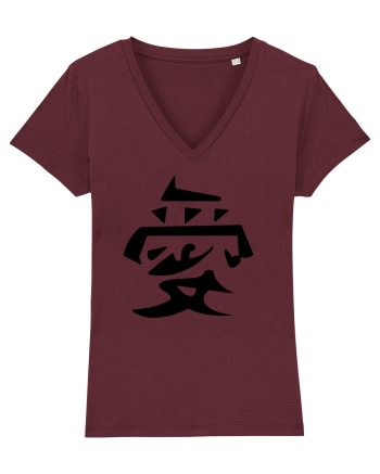 Iubire - Gaara simbol negru Burgundy