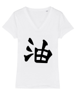 Jiraya simbol Tricou mânecă scurtă guler V Damă Evoker