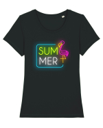 Vara Tricou mânecă scurtă guler larg fitted Damă Expresser