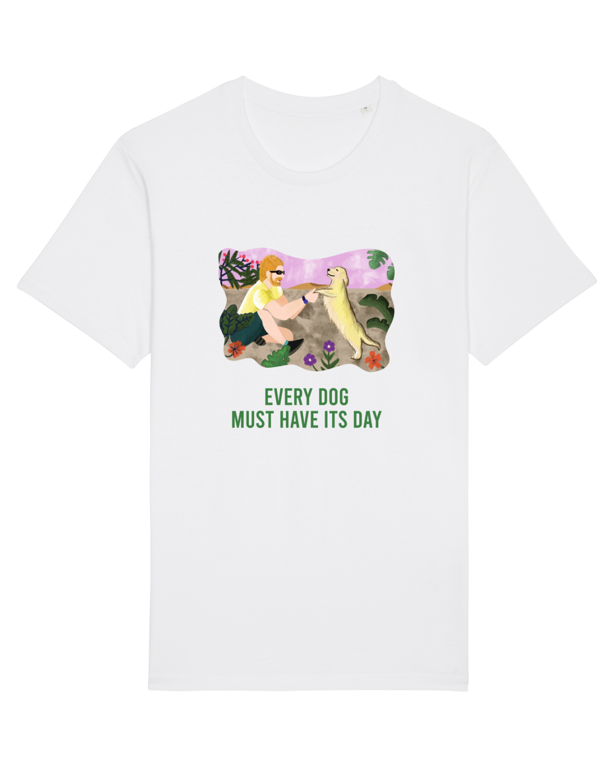 Tricou mânecă scurtă Unisex Rocker White