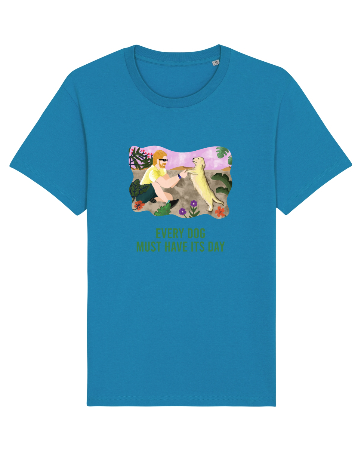 Tricou mânecă scurtă Unisex Rocker Azur