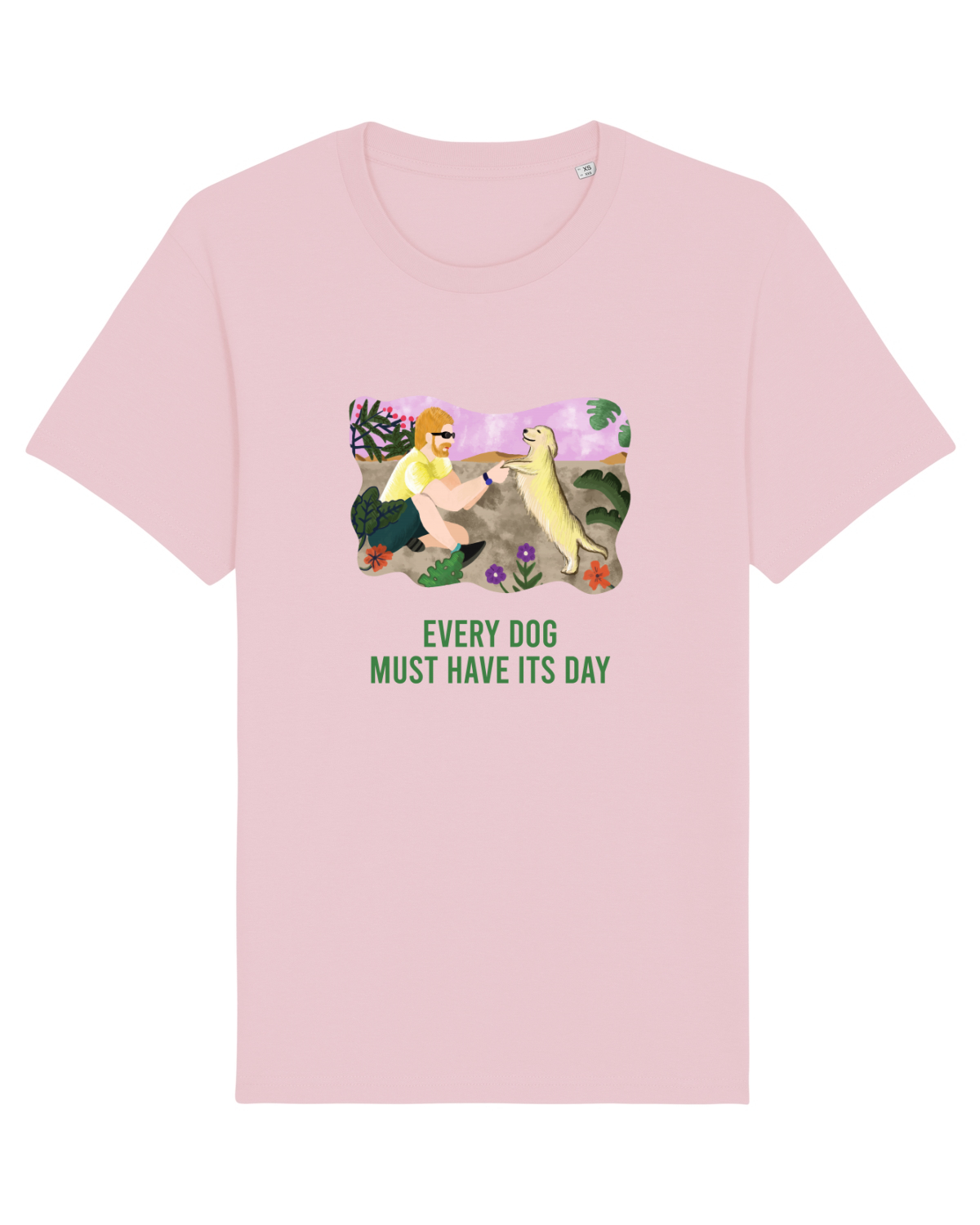 Tricou mânecă scurtă Unisex Rocker Cotton Pink