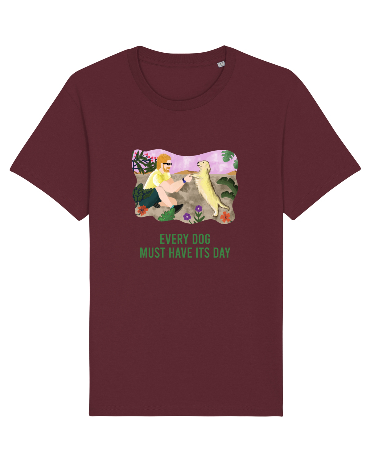 Tricou mânecă scurtă Unisex Rocker Burgundy