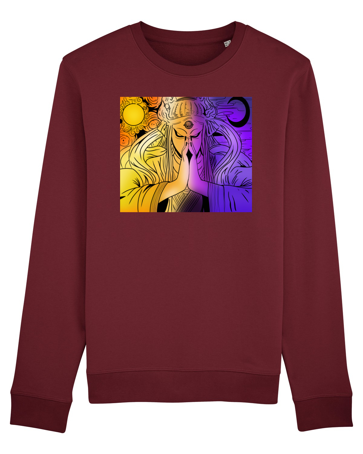 Bluză mânecă lungă Unisex Rise Burgundy
