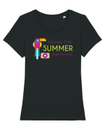 Amintiri de vacanță Tricou mânecă scurtă guler larg fitted Damă Expresser