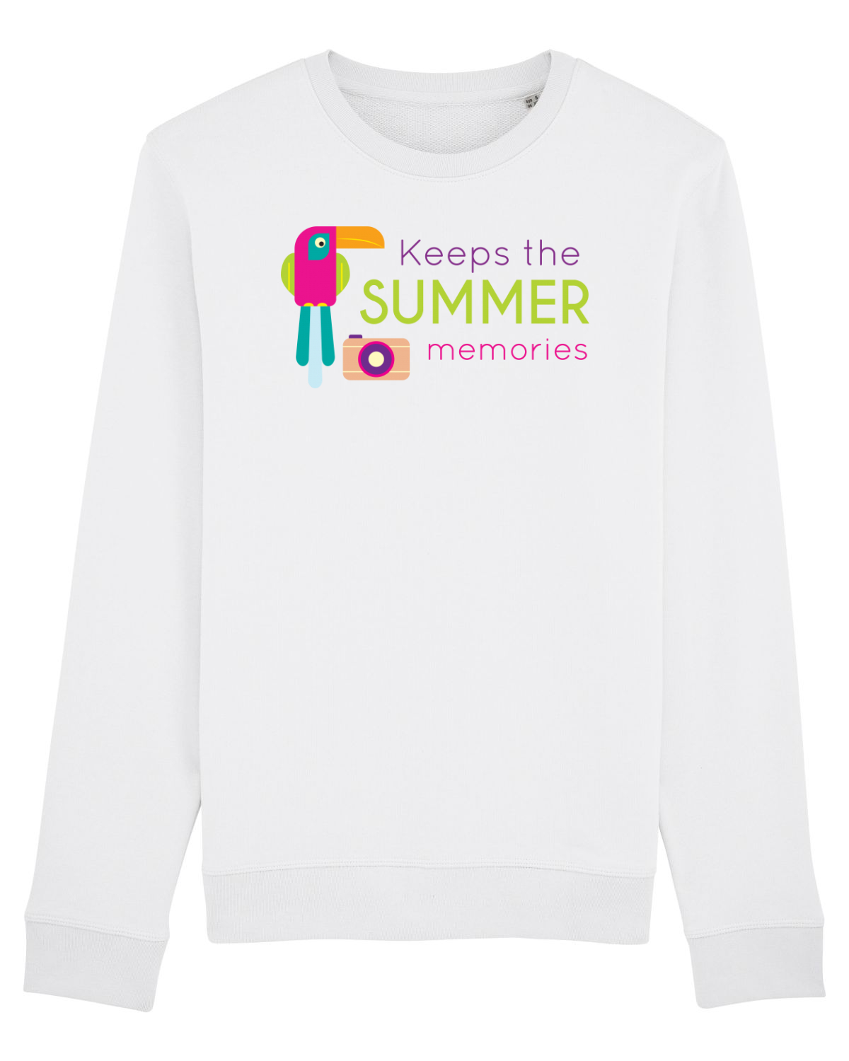 Bluză mânecă lungă Unisex Rise White
