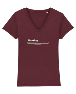 Thinking... please wait Tricou mânecă scurtă guler V Damă Evoker