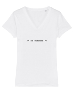 /* no comment */ Tricou mânecă scurtă guler V Damă Evoker
