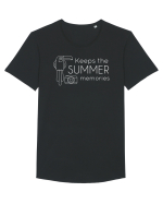 Amintiri de vacanță Tricou mânecă scurtă guler larg Bărbat Skater