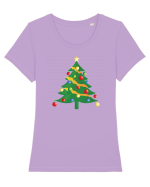 Christmas  Tricou mânecă scurtă guler larg fitted Damă Expresser