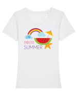 Petrecere în piscină Tricou mânecă scurtă guler larg fitted Damă Expresser