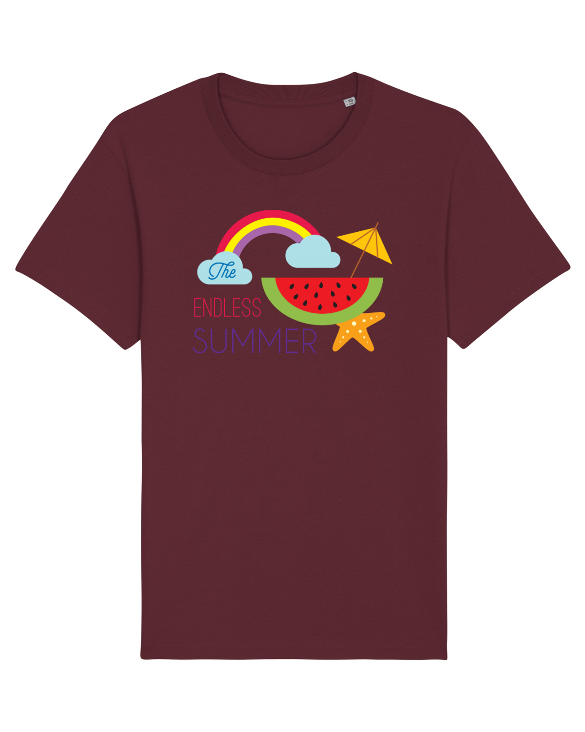 Tricou mânecă scurtă Unisex Rocker Burgundy