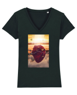 Heart  Tricou mânecă scurtă guler V Damă Evoker