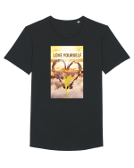 Love Yourself Tricou mânecă scurtă guler larg Bărbat Skater