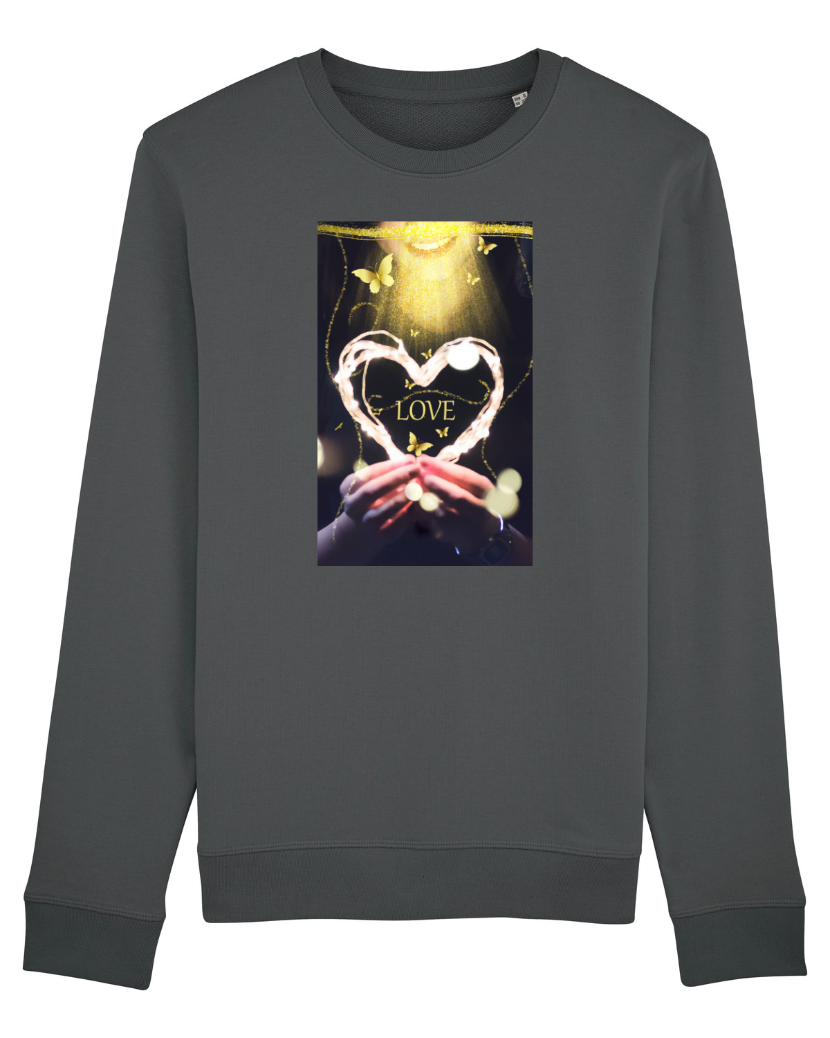 Bluză mânecă lungă Unisex Rise Anthracite