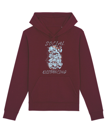 Social Distancing Burgundy